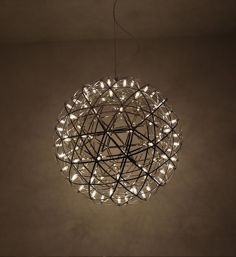 Contemporary Round Metal LED Hanging Light Fixture