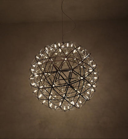 Contemporary Round Metal LED Hanging Light Fixture