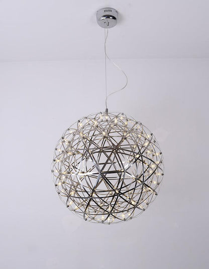 Contemporary Round Metal LED Hanging Light Fixture