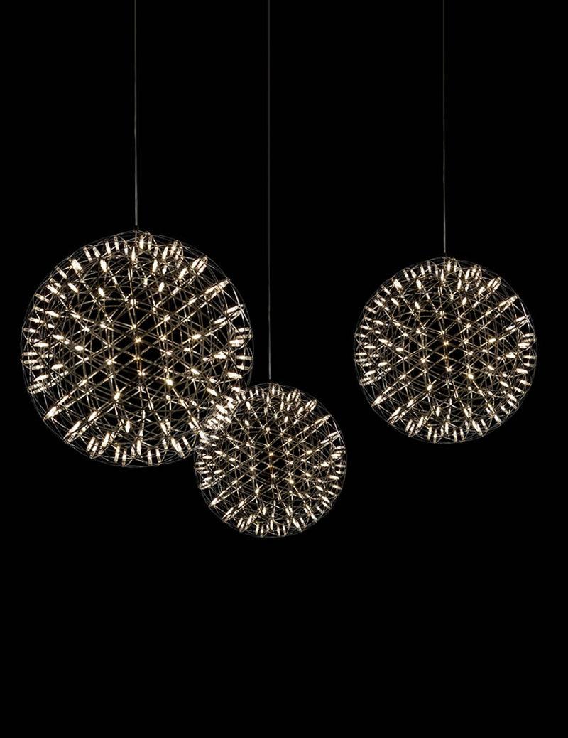 Contemporary Round Metal LED Hanging Light Fixture