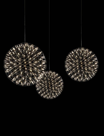 Contemporary Round Metal LED Hanging Light Fixture
