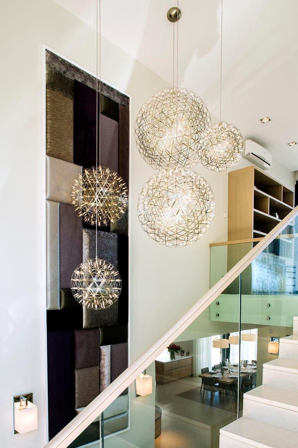 Contemporary Round Metal LED Hanging Light Fixture