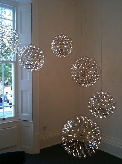 Contemporary Round Metal LED Hanging Light Fixture