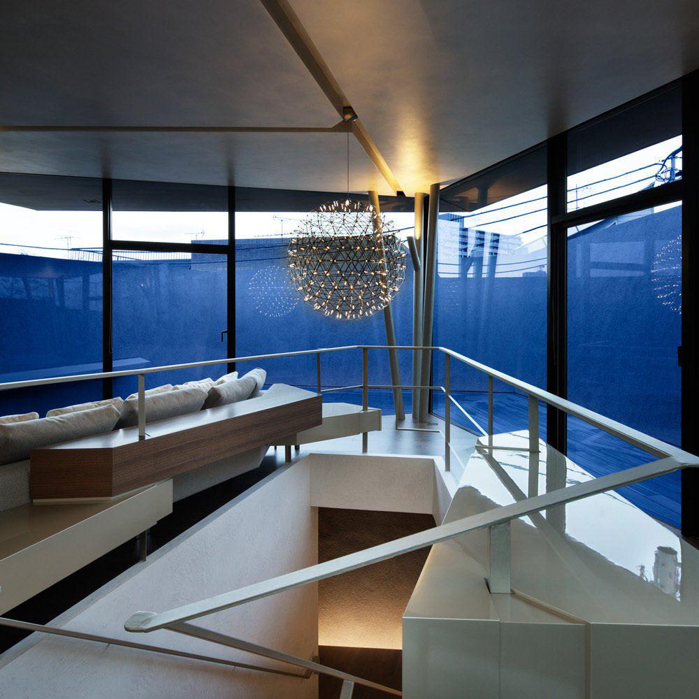 Contemporary Round Metal LED Hanging Light Fixture
