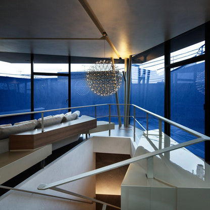 Contemporary Round Metal LED Hanging Light Fixture