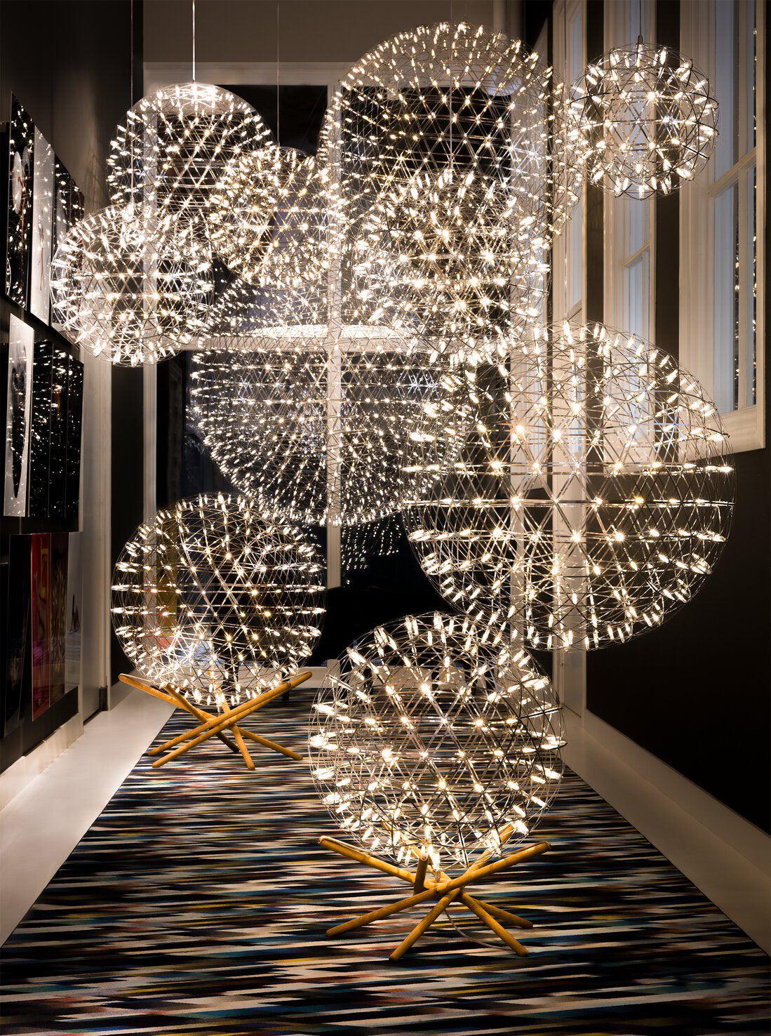 Contemporary Round Metal LED Hanging Light Fixture