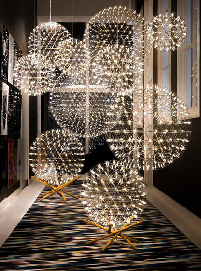 Contemporary Round Metal LED Hanging Light Fixture