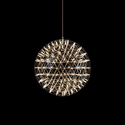 Contemporary Round Metal LED Hanging Light Fixture