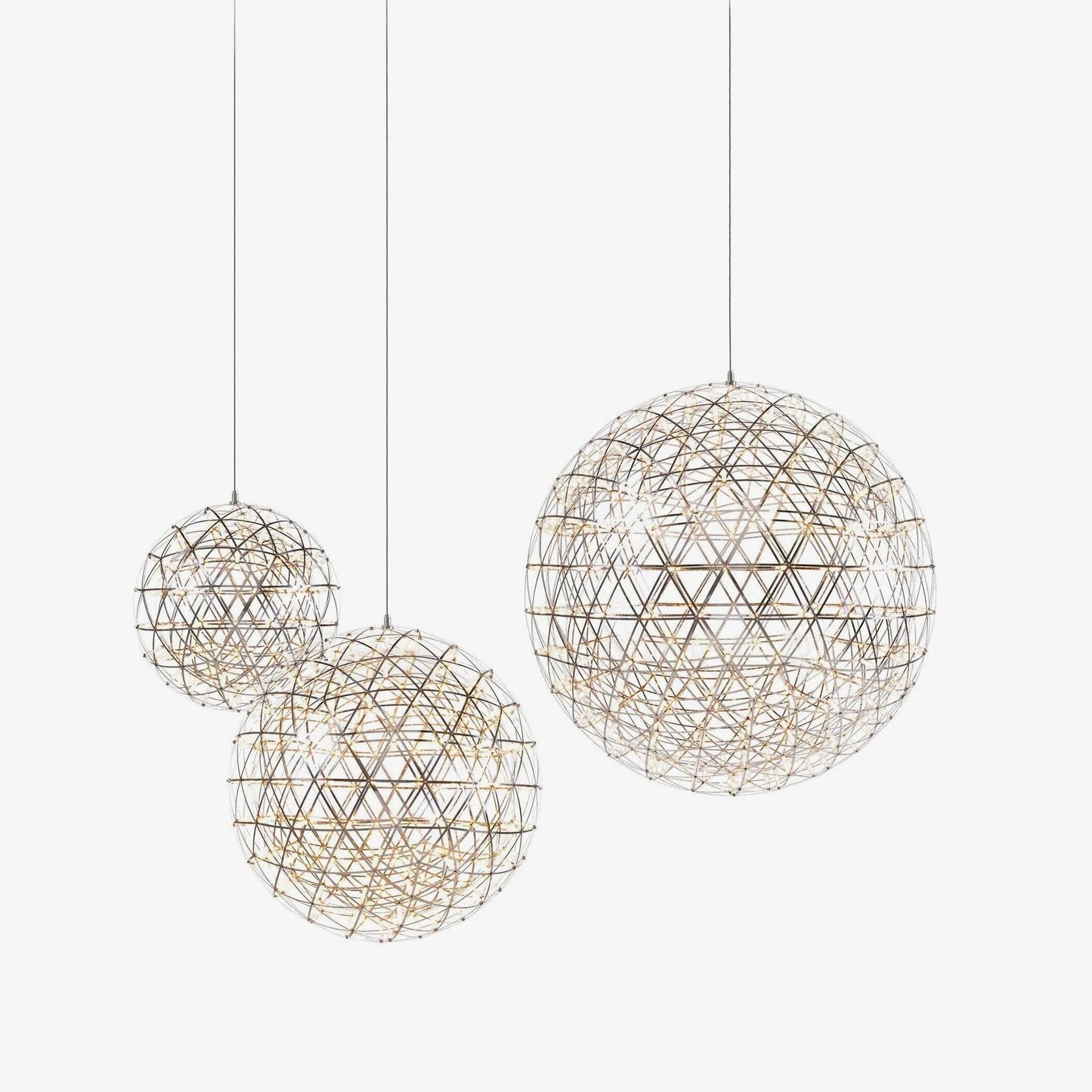 Contemporary Round Metal LED Hanging Light Fixture