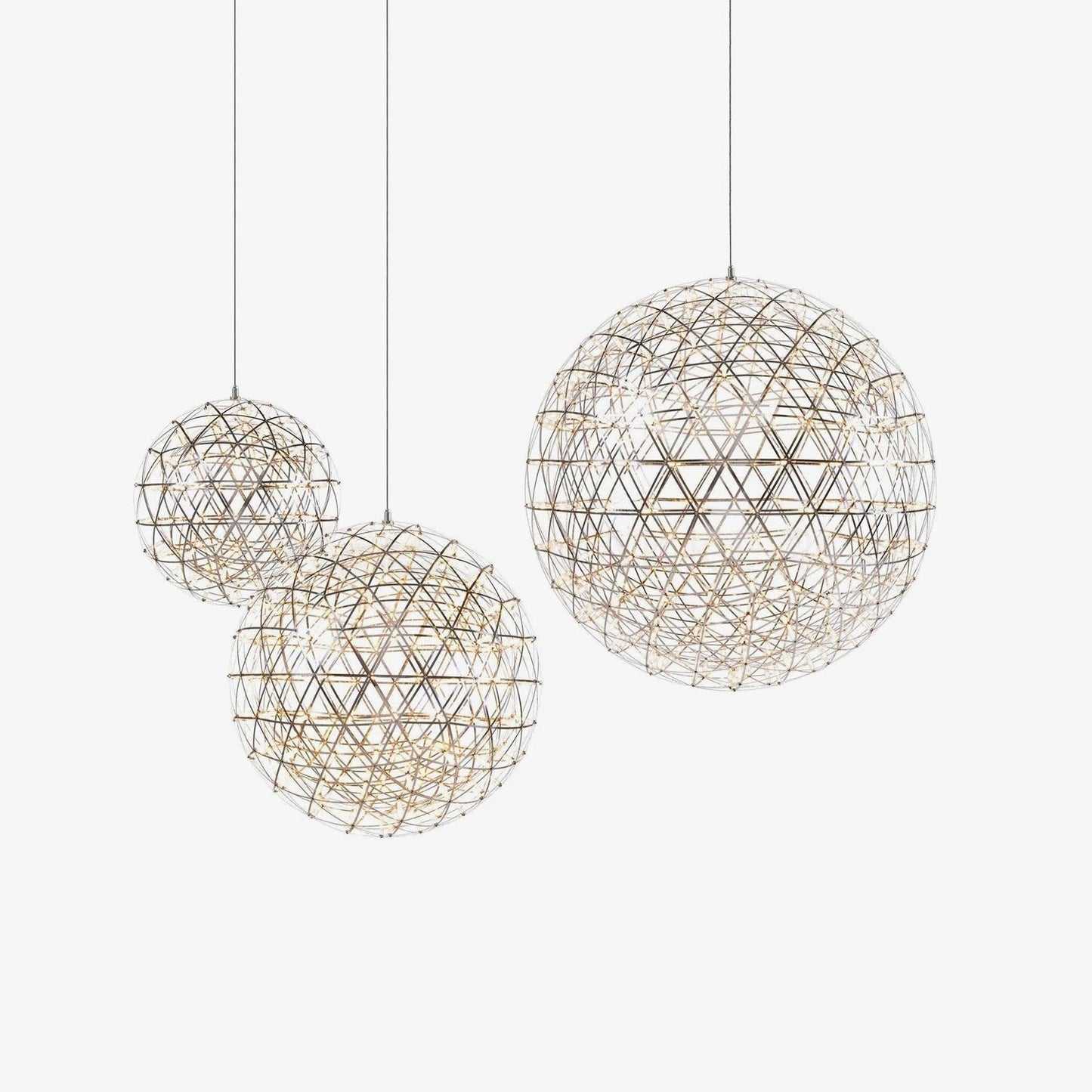 Contemporary Round Metal LED Hanging Light Fixture - Fesara