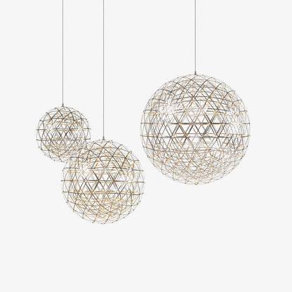 Contemporary Round Metal LED Hanging Light Fixture - Fesara