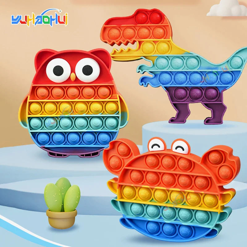 Colorful Silicone Fidget Toy for Anxiety Relief - Fesara