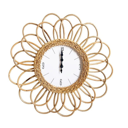 Natural Woven Rattan Wall Clock