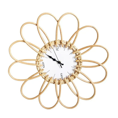 Natural Woven Rattan Wall Clock