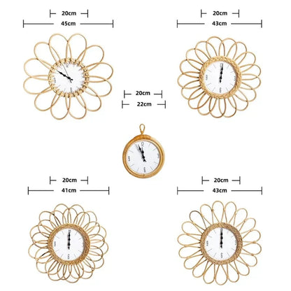 Natural Woven Rattan Wall Clock