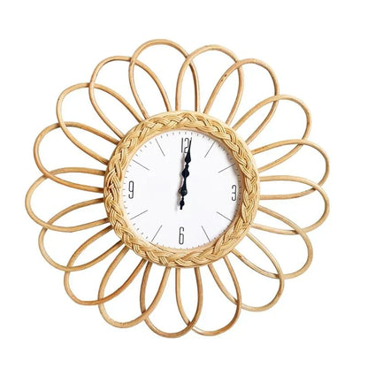 Natural Woven Rattan Wall Clock
