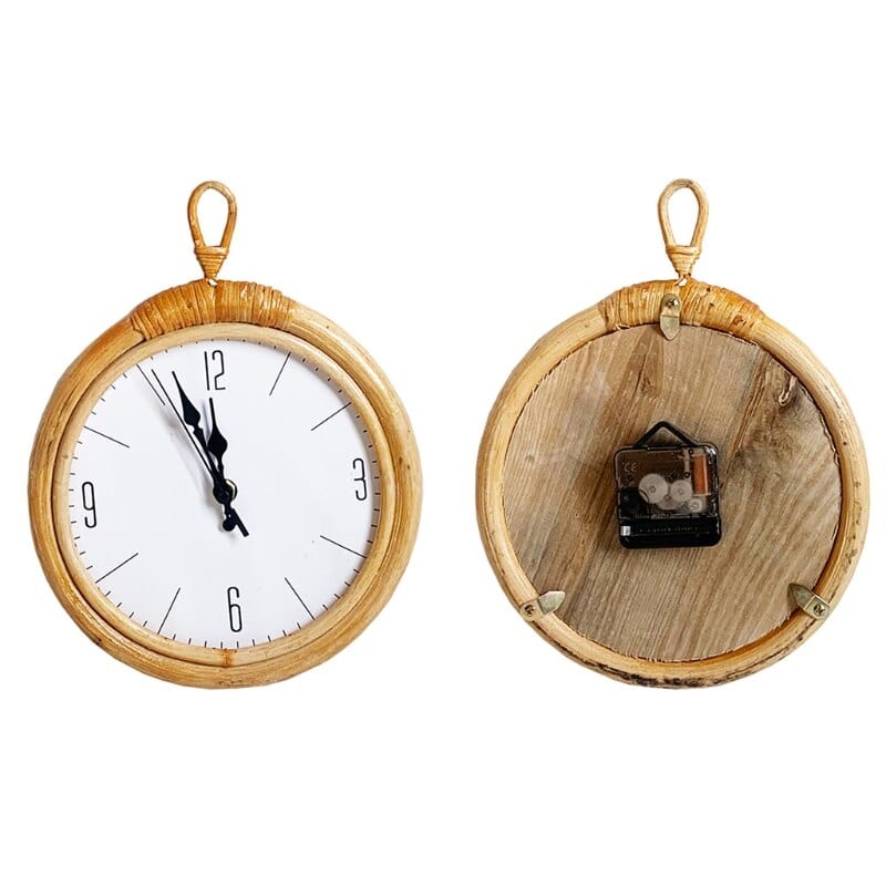 Natural Woven Rattan Wall Clock