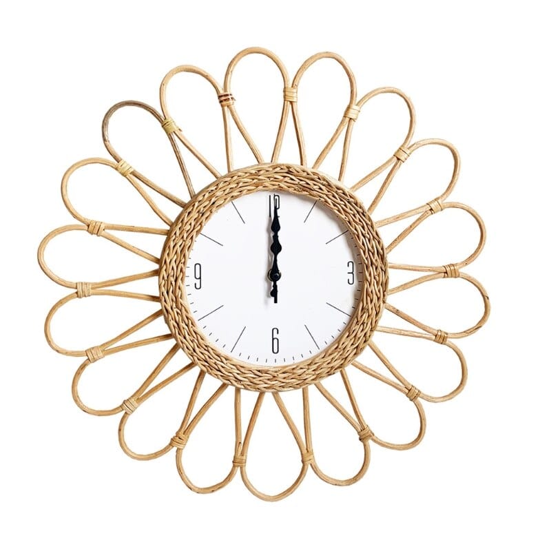 Natural Woven Rattan Wall Clock