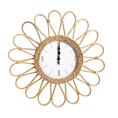 Natural Woven Rattan Wall Clock
