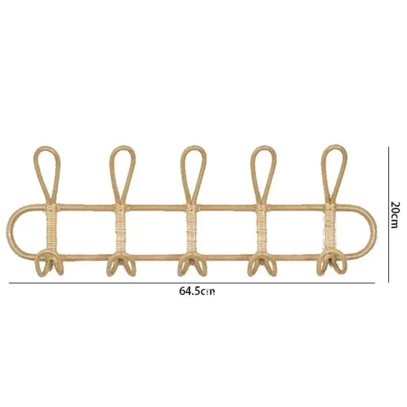 Rustic Wooden Wall Hook - Chic Hanging Storage Organizer