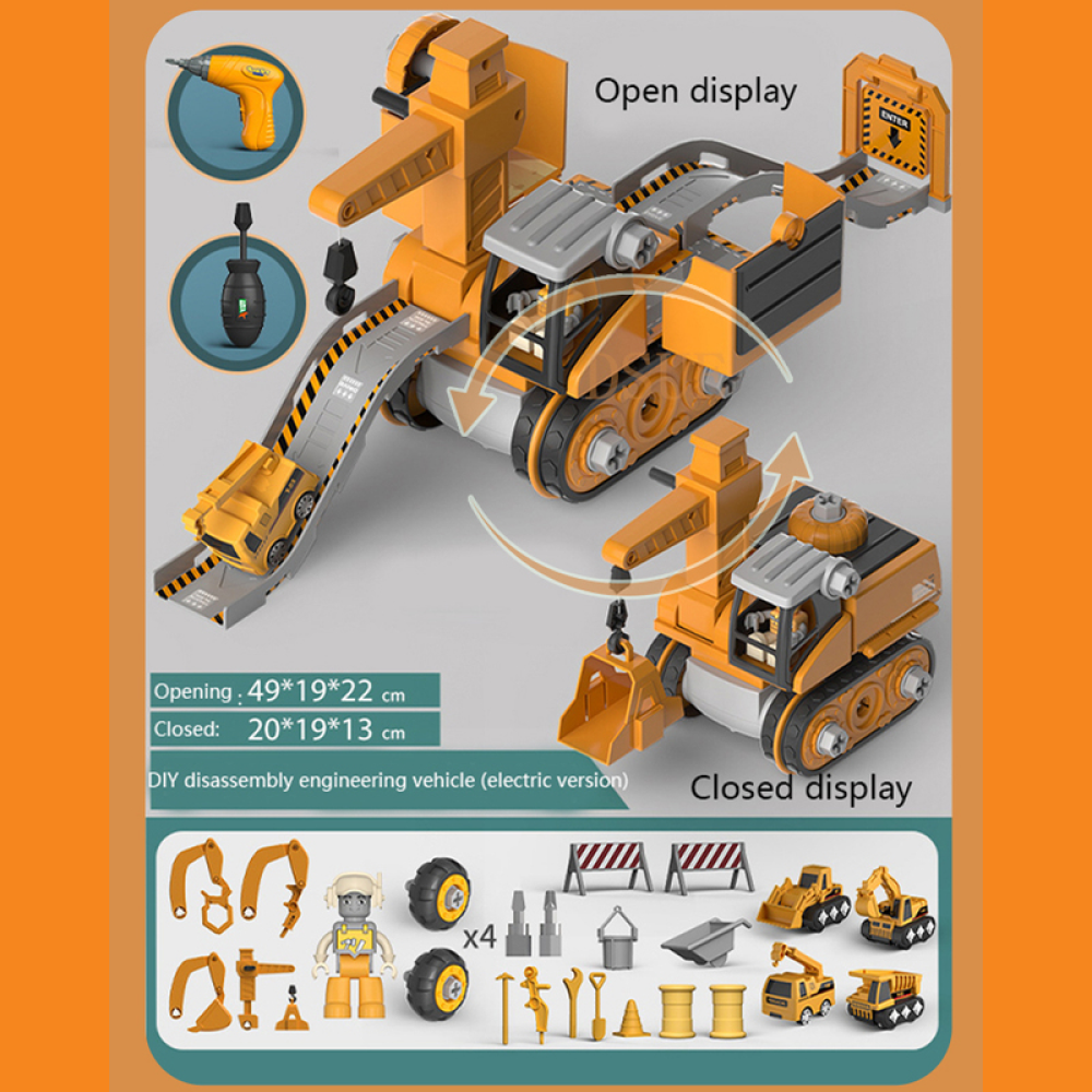 Fun Kids Building Kit with Drill and Tools