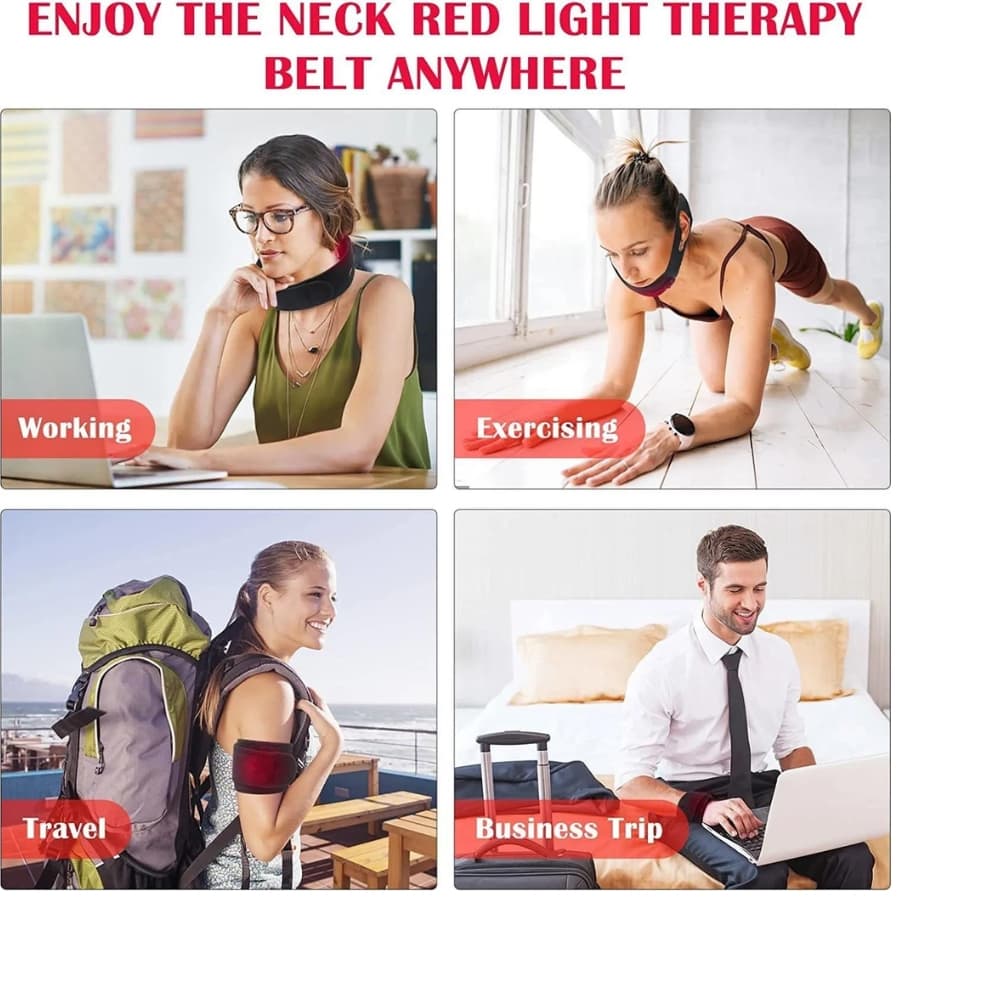 Warm Therapeutic Neck Wrap with Red Light Heat Massage