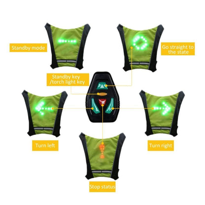 Visible LED Safety Vest for Cycling Outdoor Use