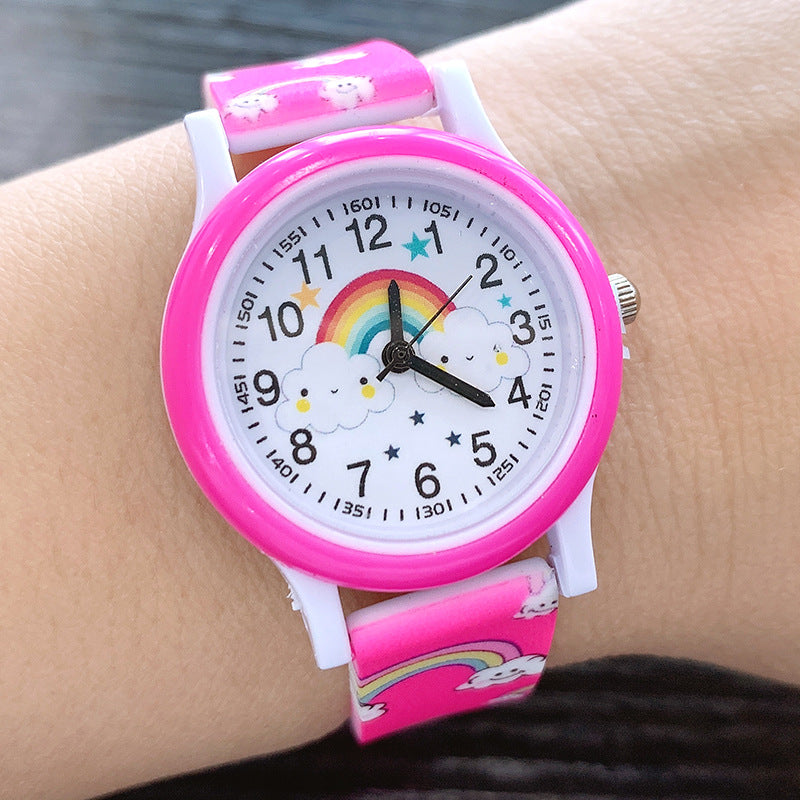 Colorful Kids Watch with Soft Silicone Strap