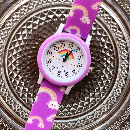 Colorful Kids Watch with Soft Silicone Strap