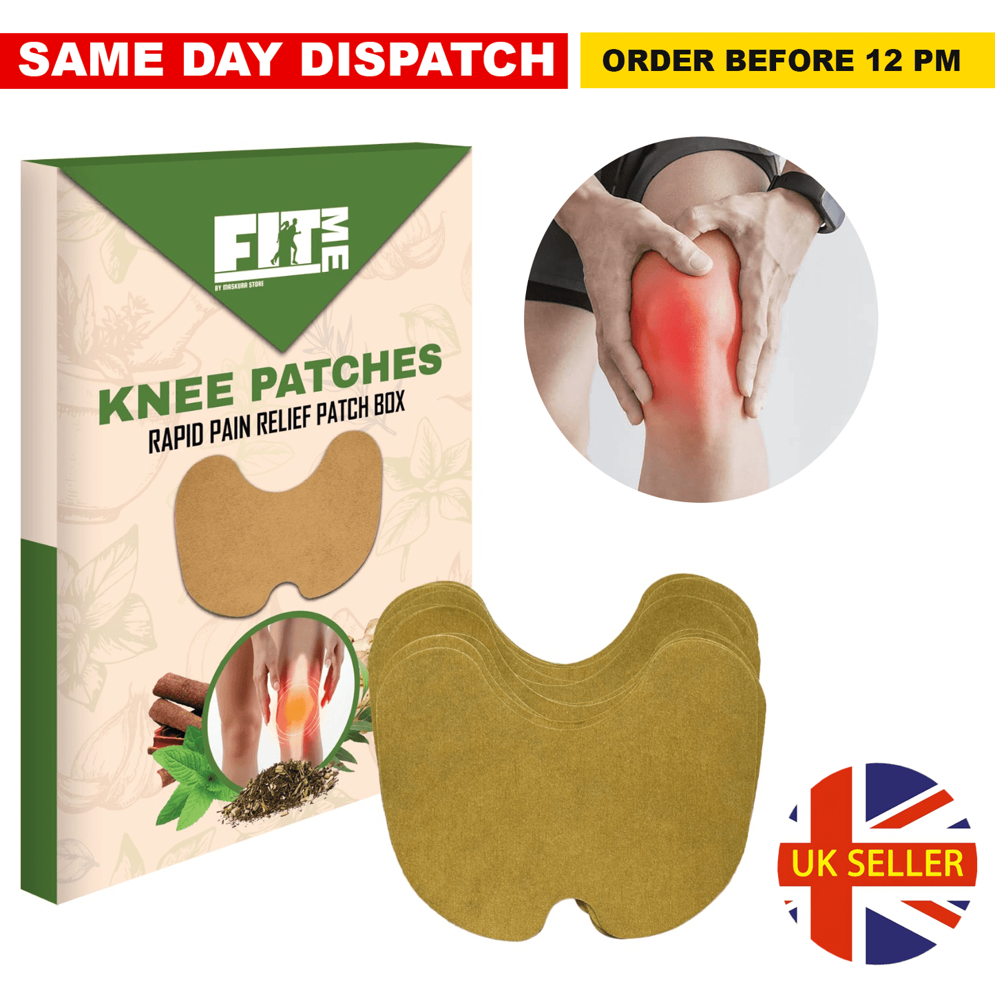 ReliefPatch Flex | 180-Piece Joint Pain Relief Patch Set with Herbal Adhesive Pads 1