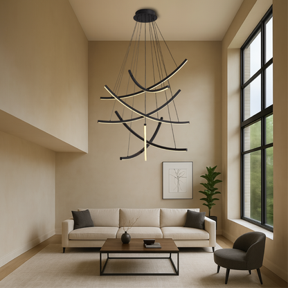 Rella Elegant Staircase Chandelier for Modern Homes - Fesara