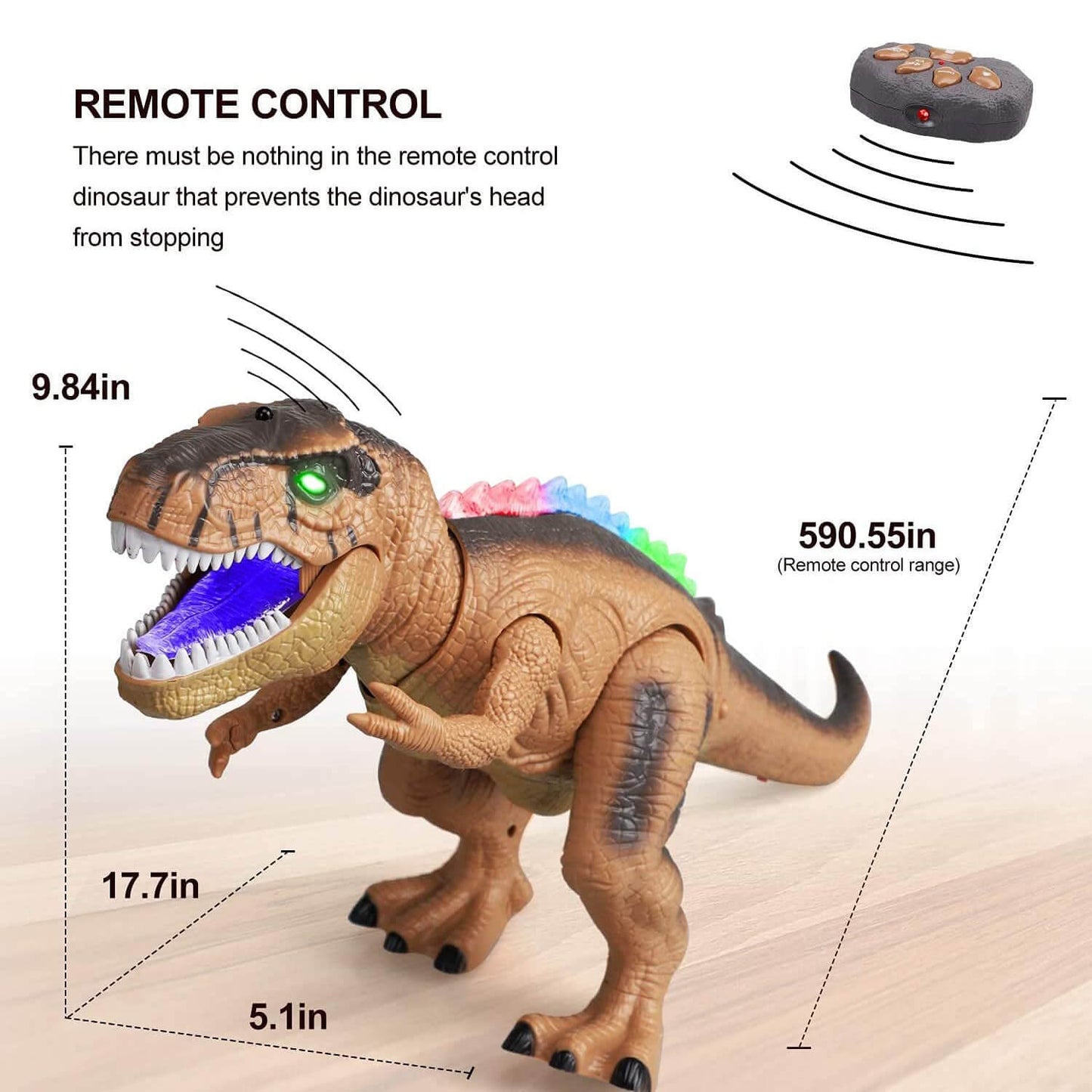 Fun LED T-Rex Toy with Sound Effects