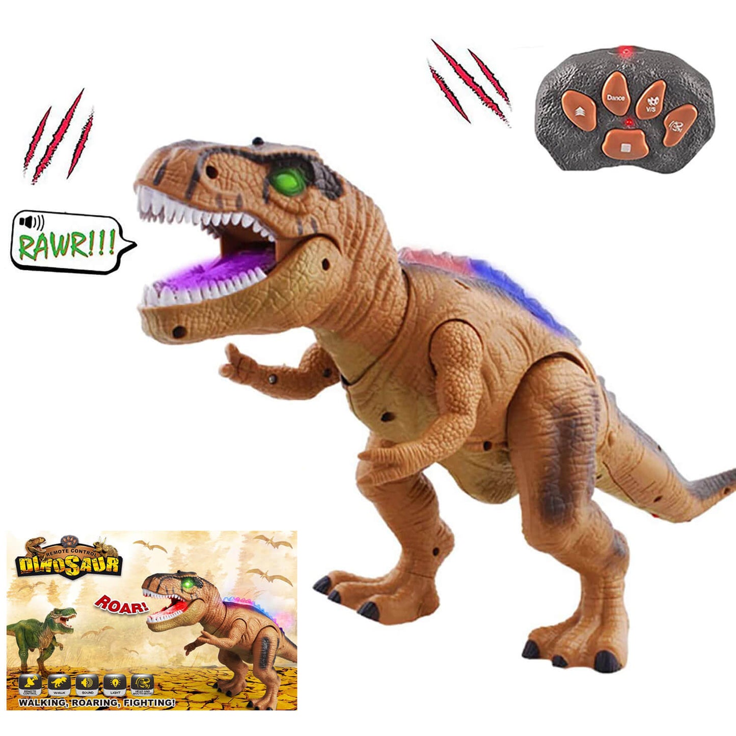 Fun LED T-Rex Toy with Sound Effects