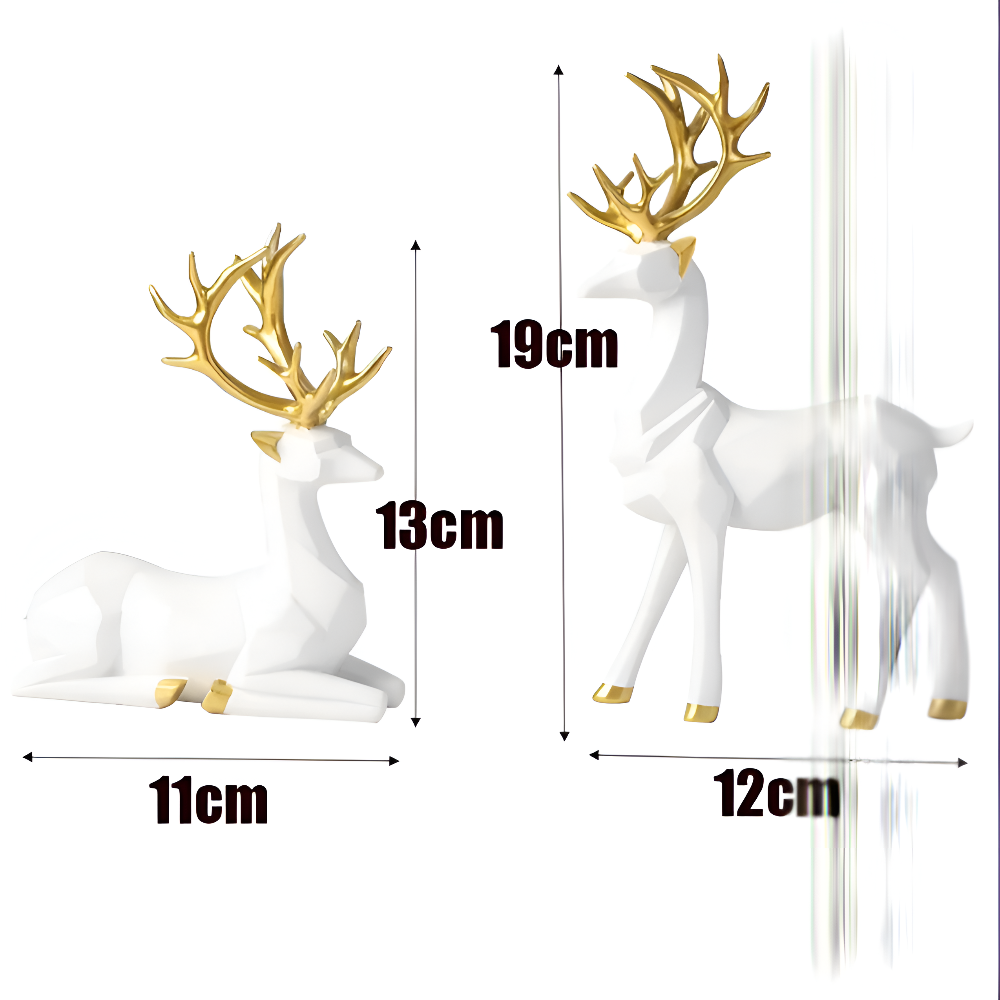 Fesara | Christmas Reindeer Decor Set – 2pc Contemporary Figurine
