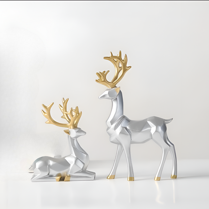 Fesara | Christmas Reindeer Decor Set – 2pc Contemporary Figurine