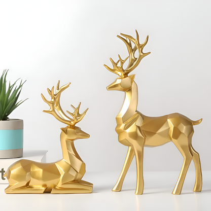 Fesara | Christmas Reindeer Decor Set – 2pc Contemporary Figurine