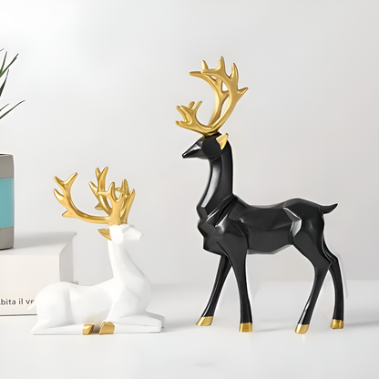 Fesara | Christmas Reindeer Decor Set – 2pc Contemporary Figurine