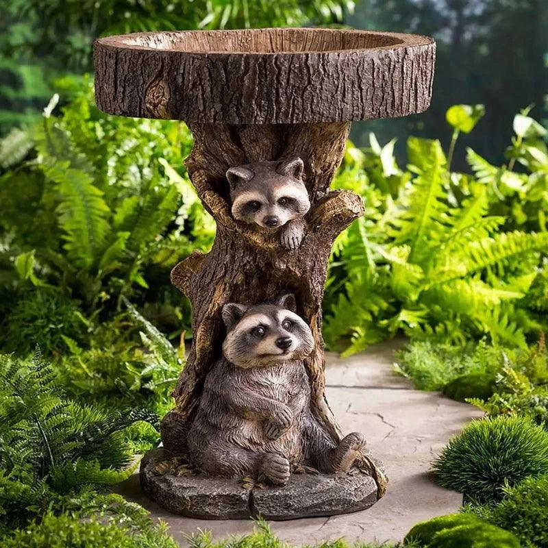 Classic Outdoor Bird Bath - Resin Animal Decor - Fesara