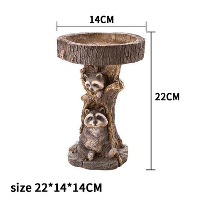 Classic Outdoor Bird Bath - Resin Animal Decor