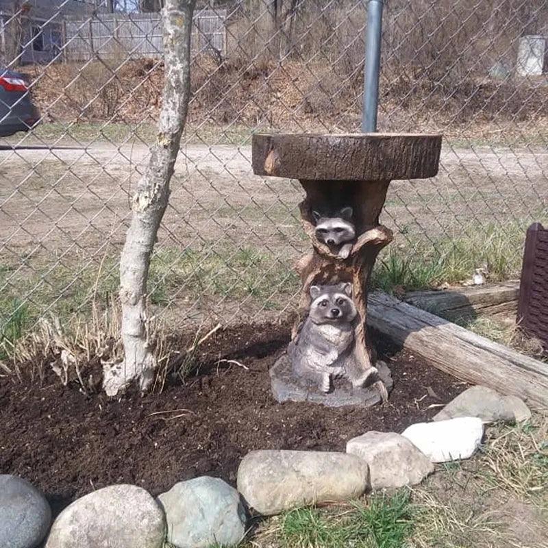 Classic Outdoor Bird Bath - Resin Animal Decor