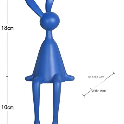 Colorful Resin Easter Bunny Figurine Decoration