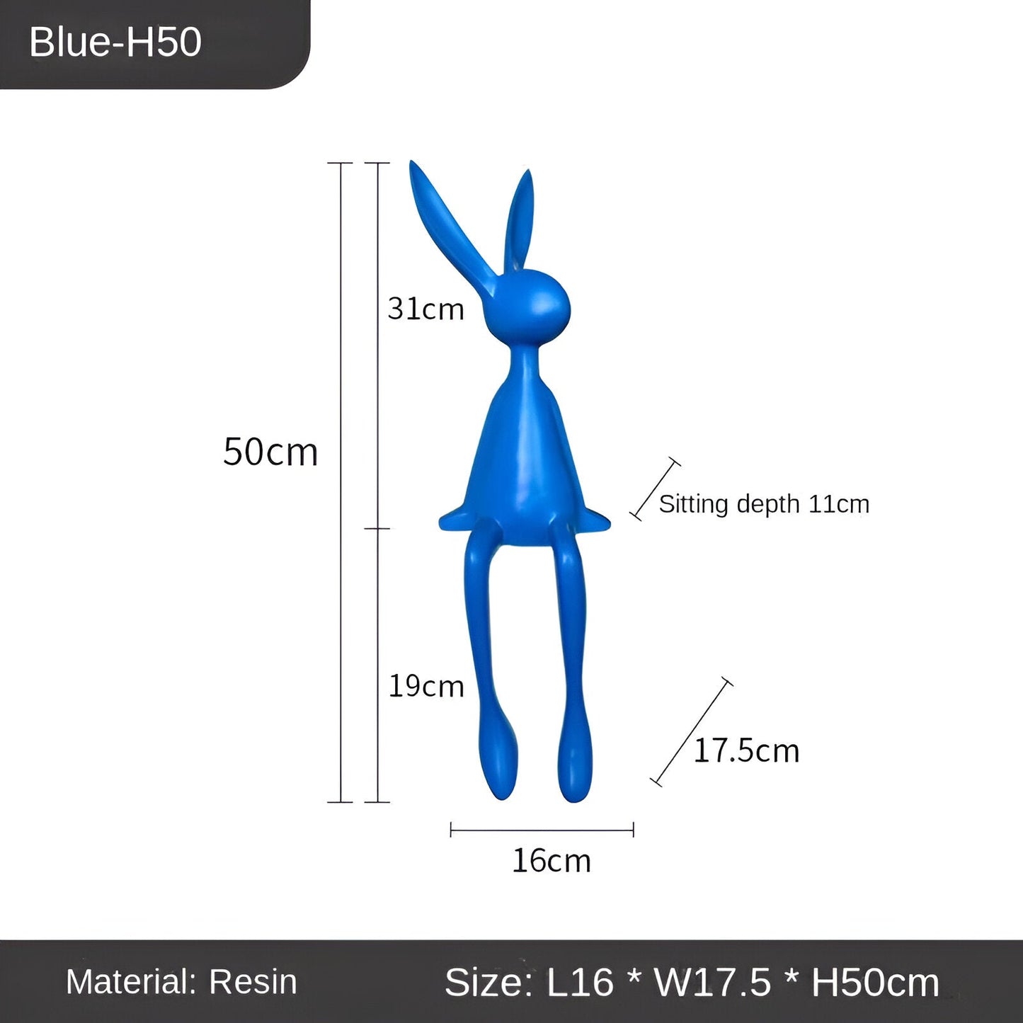 Colorful Resin Easter Bunny Figurine Decoration