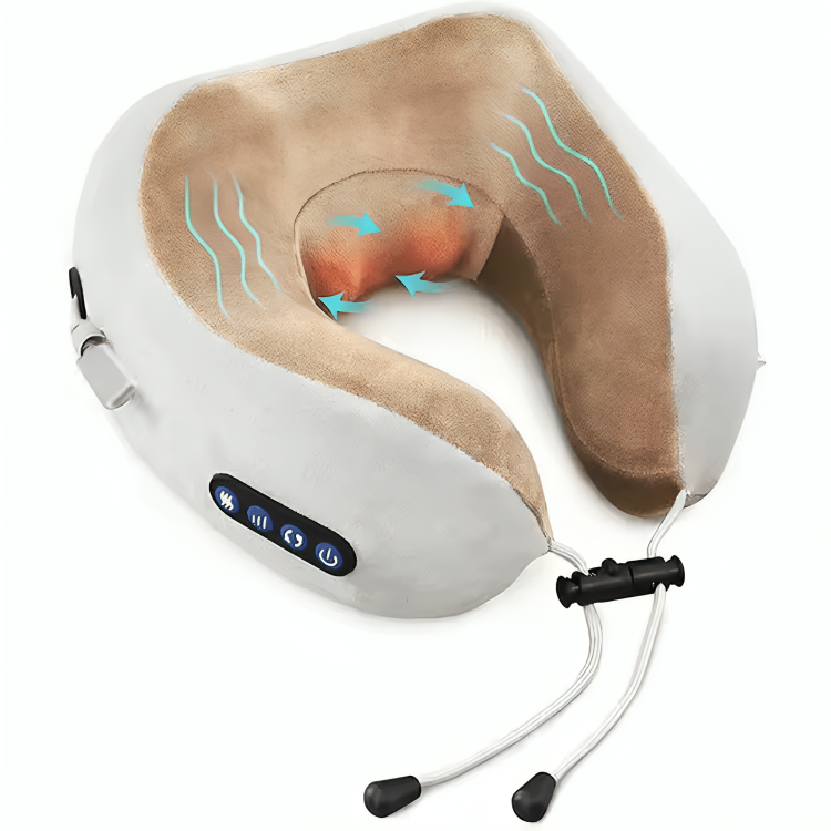 Restora | Velvet Neck Pillow Massager – Memory Foam Travel Support for Ultimate Comfort 2