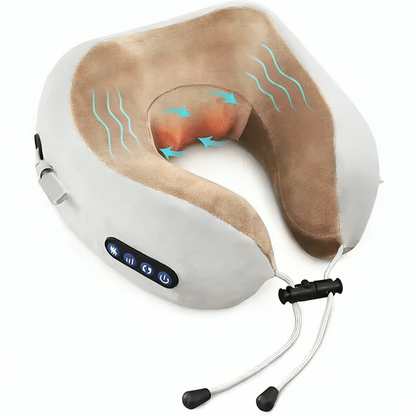 Restora | Velvet Neck Pillow Massager – Memory Foam Travel Support for Ultimate Comfort 2