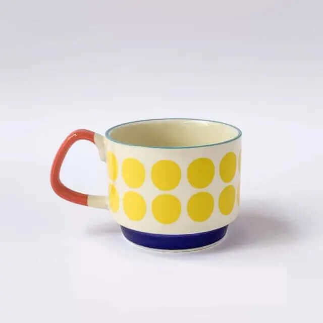 Vintage Ceramic Coffee Mug Set - Fesara