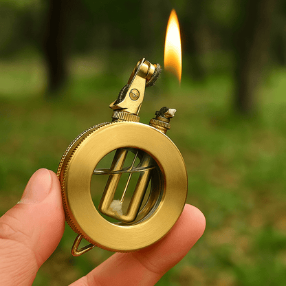 Classic Portable Metal Lighter in Vintage Style