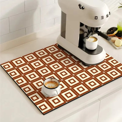 Waterproof Coffee Station Mat Spill Catcher for Kitchen Sinks