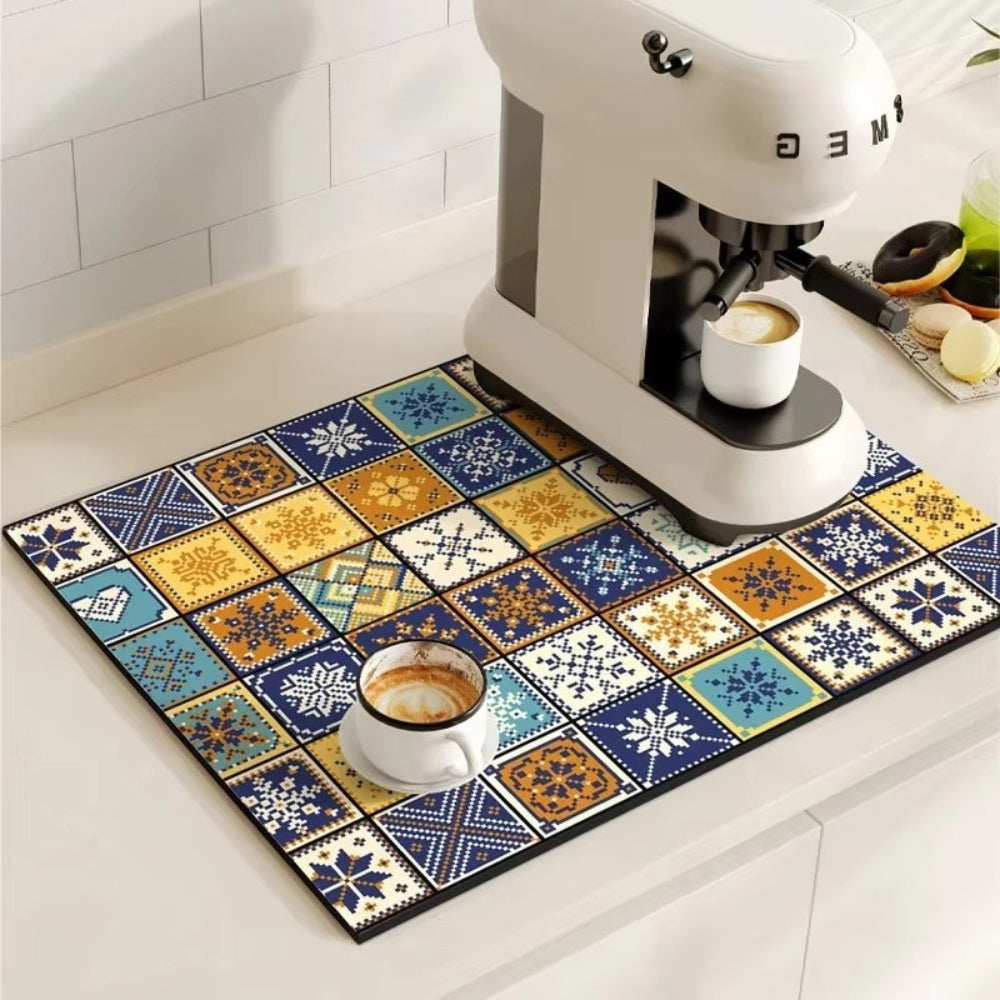 Waterproof Coffee Station Mat Spill Catcher for Kitchen Sinks