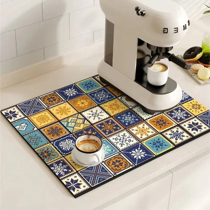 Waterproof Coffee Station Mat Spill Catcher for Kitchen Sinks