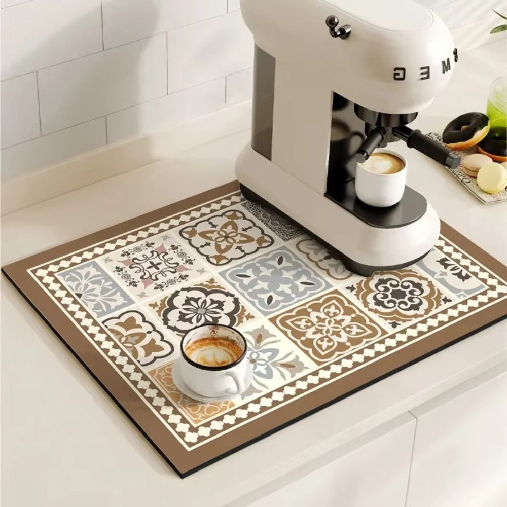 Waterproof Coffee Station Mat Spill Catcher for Kitchen Sinks